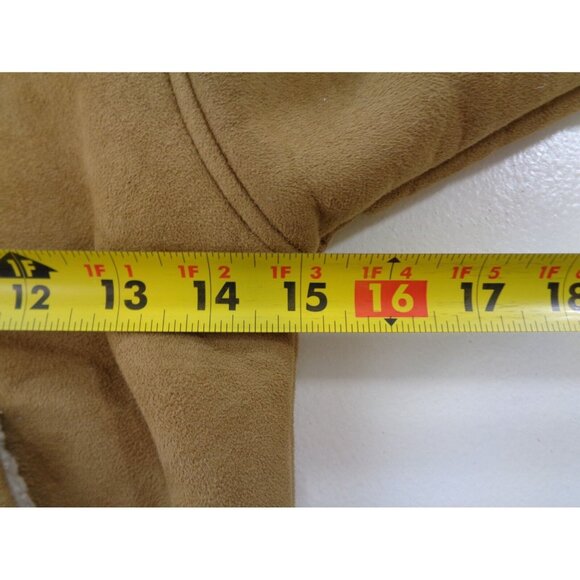 Big Chill Outerwear Tan Faux Leather Shearling Jacket Baby Toddler Size 3T - Picture 6 of 10